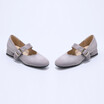 IDIFU Womens Fashion Faux Suede Square Toe Buckle Strap Low Block Heel Mary Jane Pumps Shoes