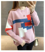2018 autumn&winter new Korean version of pullover sweater knitted sweater individual color short style round collar base coat