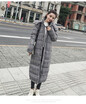 Winter2018 winter cotton-padded jacket womens long style thick plaid hat&hat fashionable down cotton-padded jacket thick coat