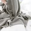 De algodón suave manta para sofá cama aire acondicionado mantas para adultos de punto de verano colcha rayas edredón