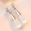 Water Tears Drop Earrings For Women Fashion Jewelry CZ Pink Stone Eardrop Female Ladies Gift Accessories WHK119