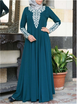 European&American long sleeved long sleeved dress