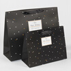 Jinghuisi create JH0829 romantic paper bag simple Korean version of the art small fresh handbag birthday exquisite gift bag kraft paper gift bag black dot dot extra large