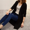 Womens autumnwinter 2018 womens Korean version of solid color baggy knitted cardigan with a slim sweater jacket