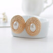 Round coil button line style under the ear clip pearl ornament extraordinarily sexy romantic lovers gift free shipping