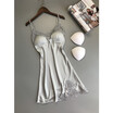 Sexy Ladies Lingerie Sleepwear Women Babydoll Silk Stain Underwear Nightdress