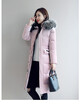 Winter 2018 new down cotton jacket womens velvet large fur collar long size thick cotton jacket