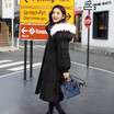 Down jacket womens long style womens 2018 winter wear new Korean version slim body color large fur collared over the knee jacket