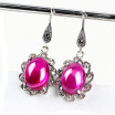 S925 sterling silver sapphire earrings Thailand vintage Ms Mark sai tai silver ear ring earrings