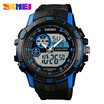 SKMEI Mens Waterproof Sport Army Alarm Date Analog Digital Black Wrist Watch