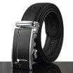 xsby Mens Slide Ratchet Dress Leather Belt with Automatic Zip Buckle Click Strap