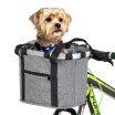 Cesta Desmontable Para Bicicleta Frente Para Bicicleta Soporte Para Mascotas Bolsa Delantera De Lona Marco De Aleación De Aluminio Cesta Para Mascotas