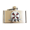 Enamel Cross Celtic Knot 3oz Stainless Steel Flask Belt Buckle