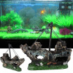 Pirate Boat Aquarium Cilindros De Tanque De Peces Con Vista Cilíndrica Refugio Hoodle Hood Resina Boat Adorno Para Acuarios De Botes Pequeños