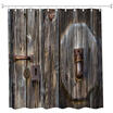 Coppery Door Polyester Shower Curtain Bathroom Curtain High Definition 3D Printing Water-Proof