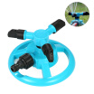 Garden Sprinkler Automatic 360° Rotating Lawn Watering Sprinkler Adjustable Irrigation System with Three Arm Sprayers And Black Ni