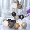Yuhua Zege gray gray USB lanterns cotton ball romantic room decoration light string marriage birthday arrangement string lights shop chandelier 3 meters 20 lights
