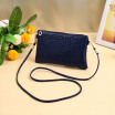 Women Small Shoulder Bag PU Leather Crocodile Patten Zipper Crossbody Bag