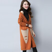 Sweater women 2018 fall new autumn winter cardigan Korean version of the sweater knitted sweater loose in the long style