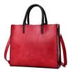 Nuevo bolso de las mujeres de la vendimia cera de aceite de lujo PU cuero bandolera Tote ocasional Bolsos grandes bolso de mano del tronco