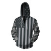 Aowofs New Mens 3D Printed Zipper Hoodies Womens Hooded Sweater Suede Inside BLL013