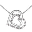 Two Heart Necklace Box Chain Women Fashion Jewelry Crystal Pendants Accessories Anniversary Gift 26568