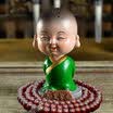 Guangshunfa creative car decoration car decoration office decoration car ornaments shaking head small monk car ornaments cartoon car decoration products wish to become