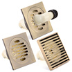 Submarine drain in floor four bronze set