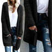 Womens Long Sleeve Oversized Loose Knitted Sweater Jumper Cardigan Outwear Coat