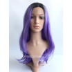 FASHION BLACK PURPLE OMBRE COLOR SYNTHETIC LACE FRONT WIG