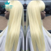 8A Quality 613 Blonde Virgin Hair Straight 3 Bundles Blonde Brazilian Hair Platinum Blonde Virgin Hair Human Hair Extensions