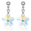 Austrian Crystal Flower Dangle Earrings For Women Silvet Color Drop Earrings Fashion Jewelry Friendship Party Gift 3658