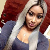 4 Bundles 1bGrey Ombre Brazilian Straight Human Hair Bundles gray Color 12"-24" T1BSilver Grey Human Hair Weave