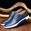 New Men Casual Shoes Leather Breathable Holes Luxury Brand Flat Shoes for Men