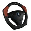 WRC car sports fashion steering wheel sets the first layer of leather fight anti-cashmere four seasons Universal set 38 cm medium black