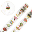 Kinbor handbook 4 rolls 15mm10m&paper tape color hand book sticker plant small floral DTB64146