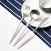 Jia Bai Western steak knife&fork spoon set three-piece silver series CF1619