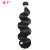 ALot Unprocessed Brazilian Body Wave 1Pcs only 100 Virgin Human Hair Extensions No shedding No Tangel Natural Black