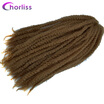 18 Afro Marley Braids Hair Crochet Braids Hair Curl Crochet Synthetic Braiding Hair 100gPiece Brown Black Purple Color