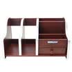 Jinlongxing Glosen C2024 wooden pen holder cosmetics remote control storage wood multi-functional office storage Decoration silver side