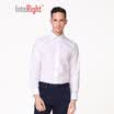 INTERIGHT Men&39s Fashion Stripe Long Sleeve Shirt White 39 Yards