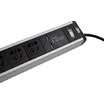 3M power converter socket plug-in row of three-hole dual USB plug-in wiring board single switch black&white line length of 18 meters