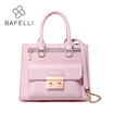 BAFELLI handbags split leather classic box flap shoulder bags handbags famous brands pink red black crossbody bags for women bag