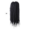 12" 18" 24" Crochet Box Braids Synthetic Hair 12 Roots Pure Colors Crochet Braiding Hair Extensions 90-100 g