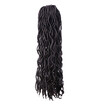 20" Faux Locs Curly Crochet Hair 24 Roots Synthetic Crochet Braids Hair Extensions Pure Color Crochet Braiding Hair