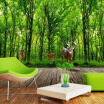 Custom 3D Photo Wallpaper Backdrop Stereoscopic Modern Landscape Of Forest Deer Living Room Sofa Mural Background Home Decor