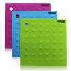 Jingdong Supermarket Han Ku highcook square double-sided silicone anti-skid pad pad pad pad insulation mat coaster bowl mats table mat three sets A020-ZY