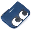 Baifeng Buifeng coin purse mini cartoon big eyes key card storage PU hand-held small wallet white printing