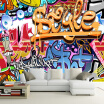 Custom 3D Stereo Photo Wallpaper Modern Abstract Artistic Wall Mural Cartoon Graffiti Wall Paper For Restaurant KTV Bar 3D Decor