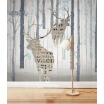 Custom 3d mural European living room TV backdrop wallpaper wood retro deer large mural wallpaper